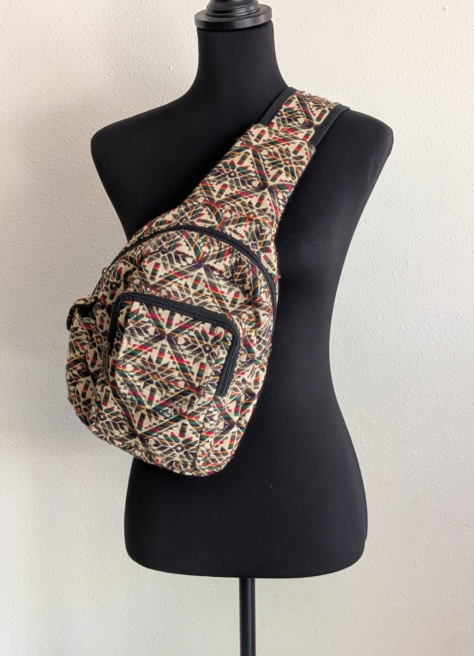 Multicolor Geometric Cross Body Bag